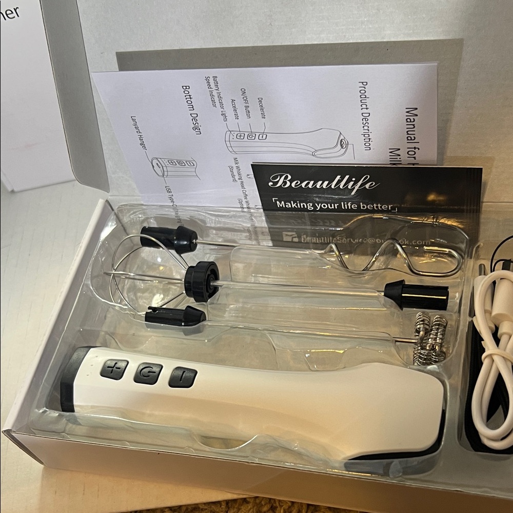 Handheld Milk Frother - White - Picture 2 of 2